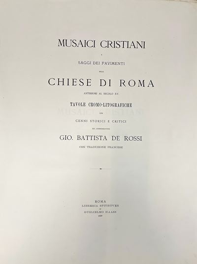 Musaici cristiani: saggi dei pavimenti delle chiese di Roma anteriori al secolo XV
