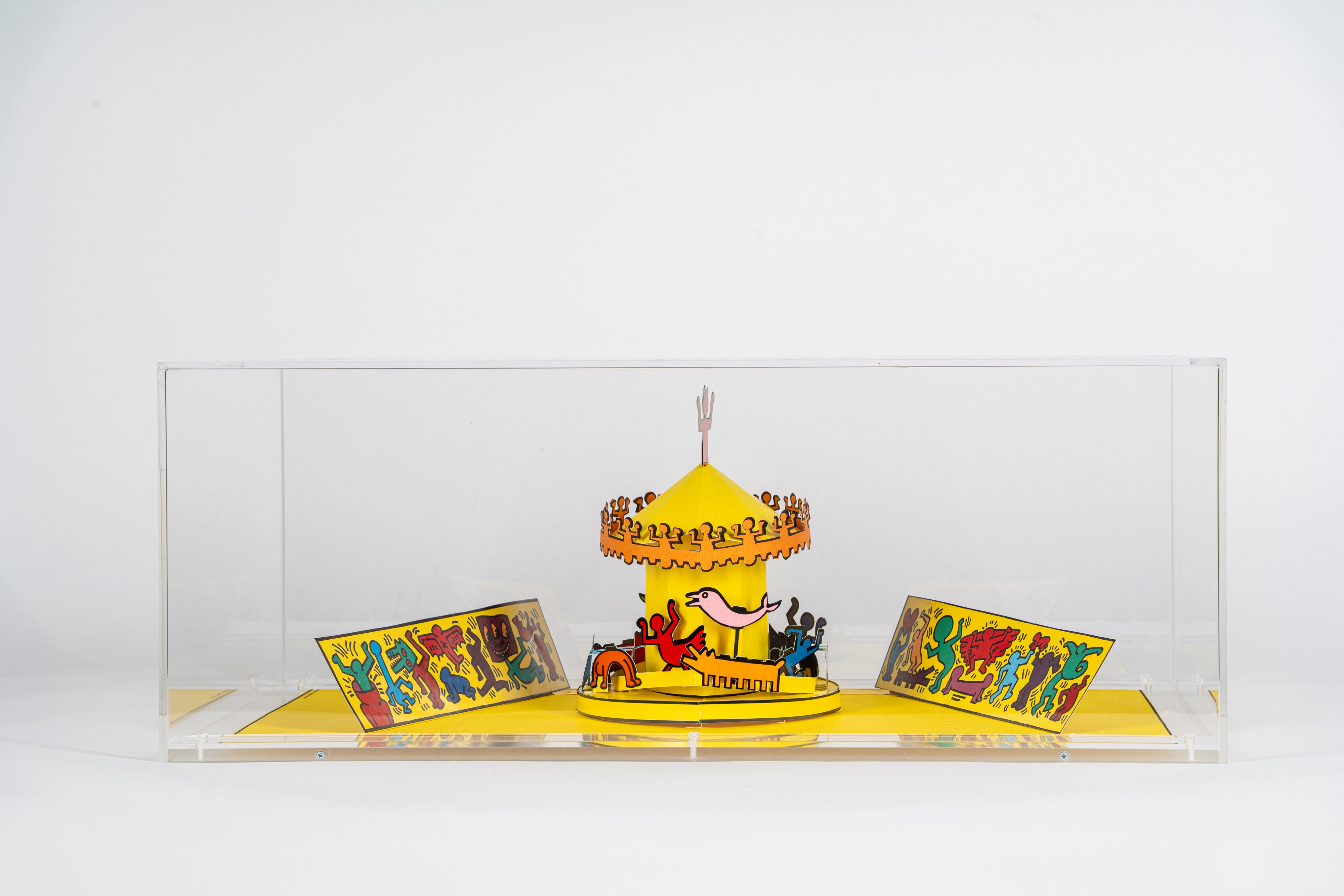 Keith Haring - Luna Luna Karussel: A poetic extravaganza (Pop up 3D), stampa offset a colori sago...