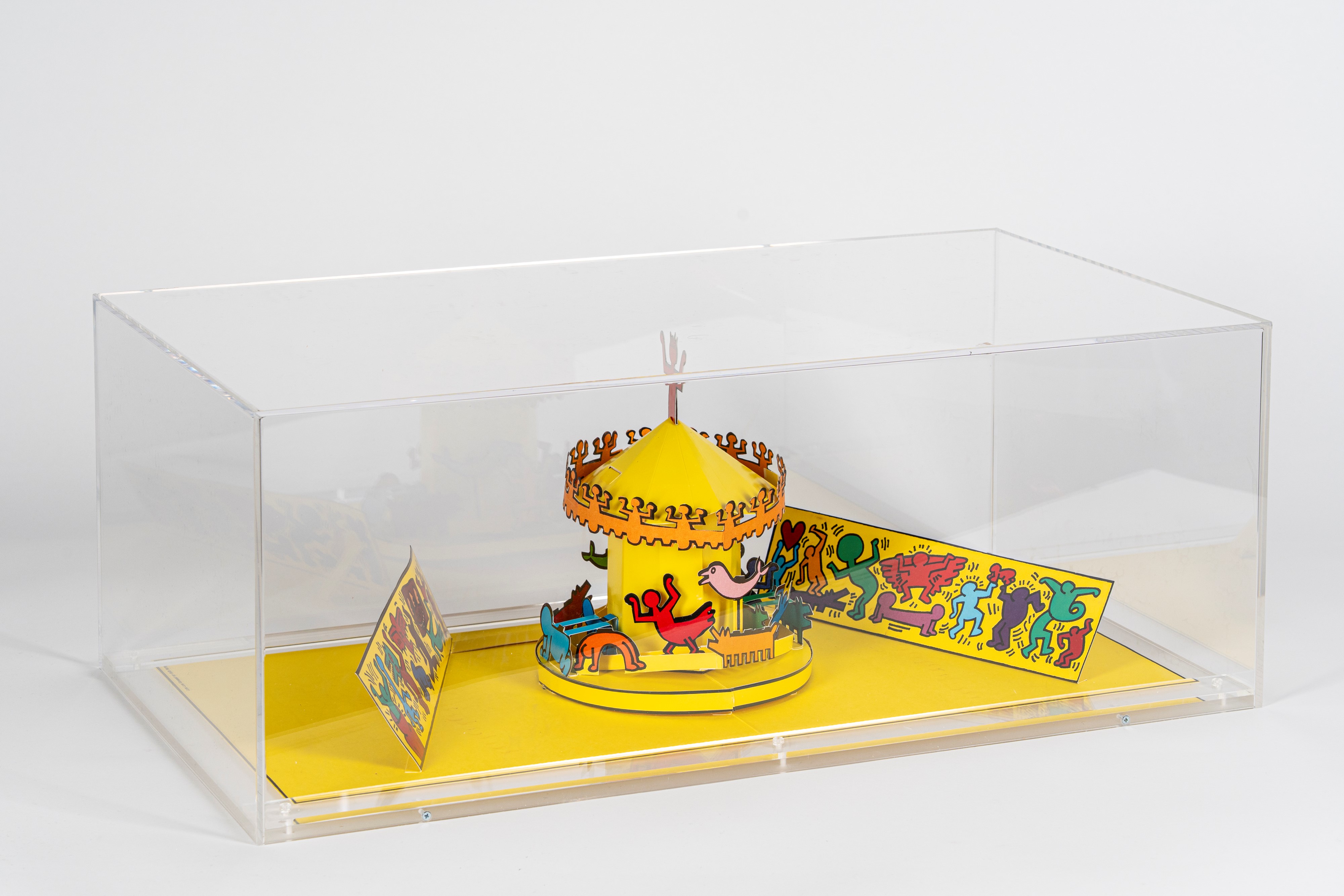 Keith Haring - Luna Luna Karussel: A poetic extravaganza (Pop up 3D), stampa offset a colori sago...