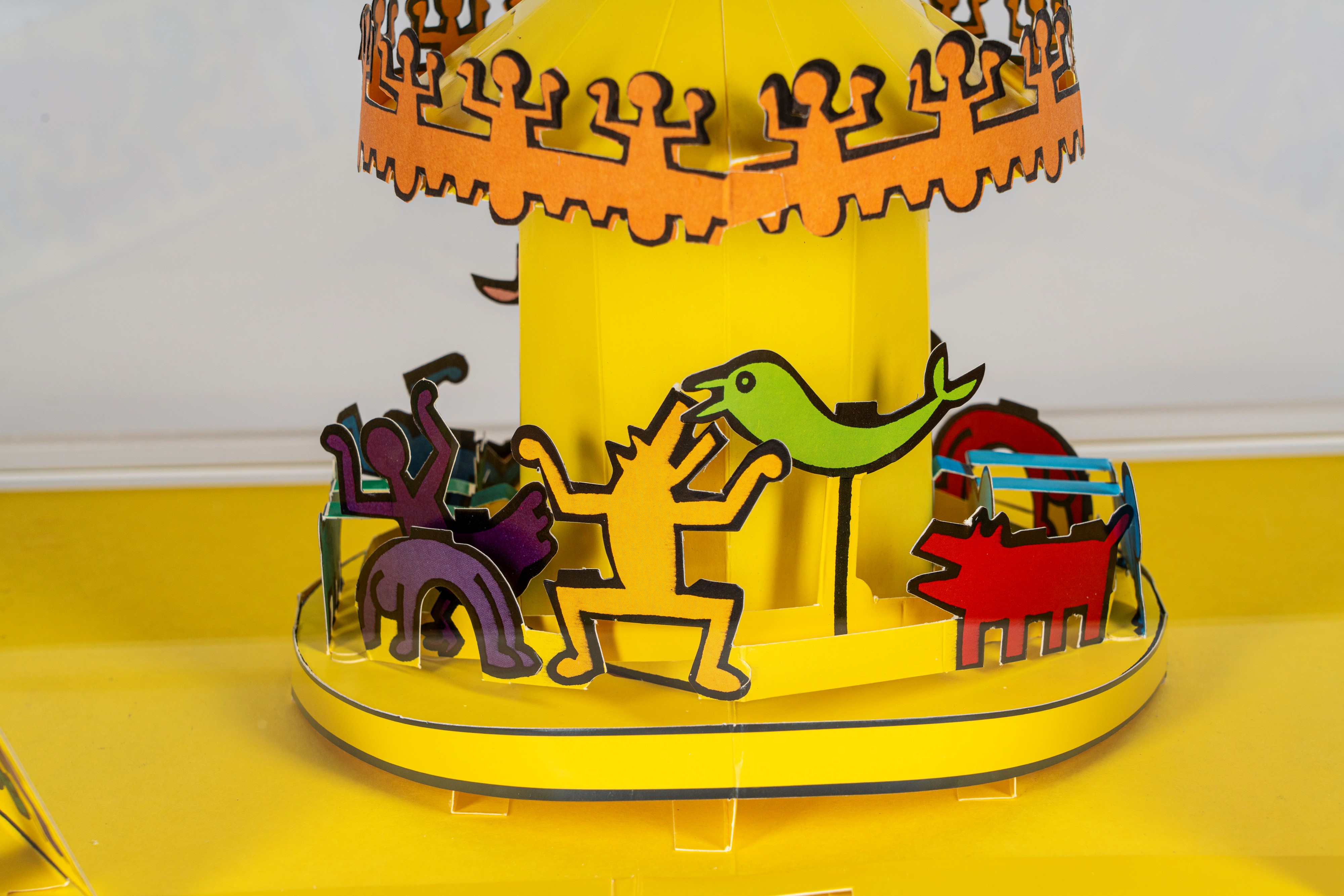 Keith Haring - Luna Luna Karussel: A poetic extravaganza (Pop up 3D), stampa offset a colori sago...