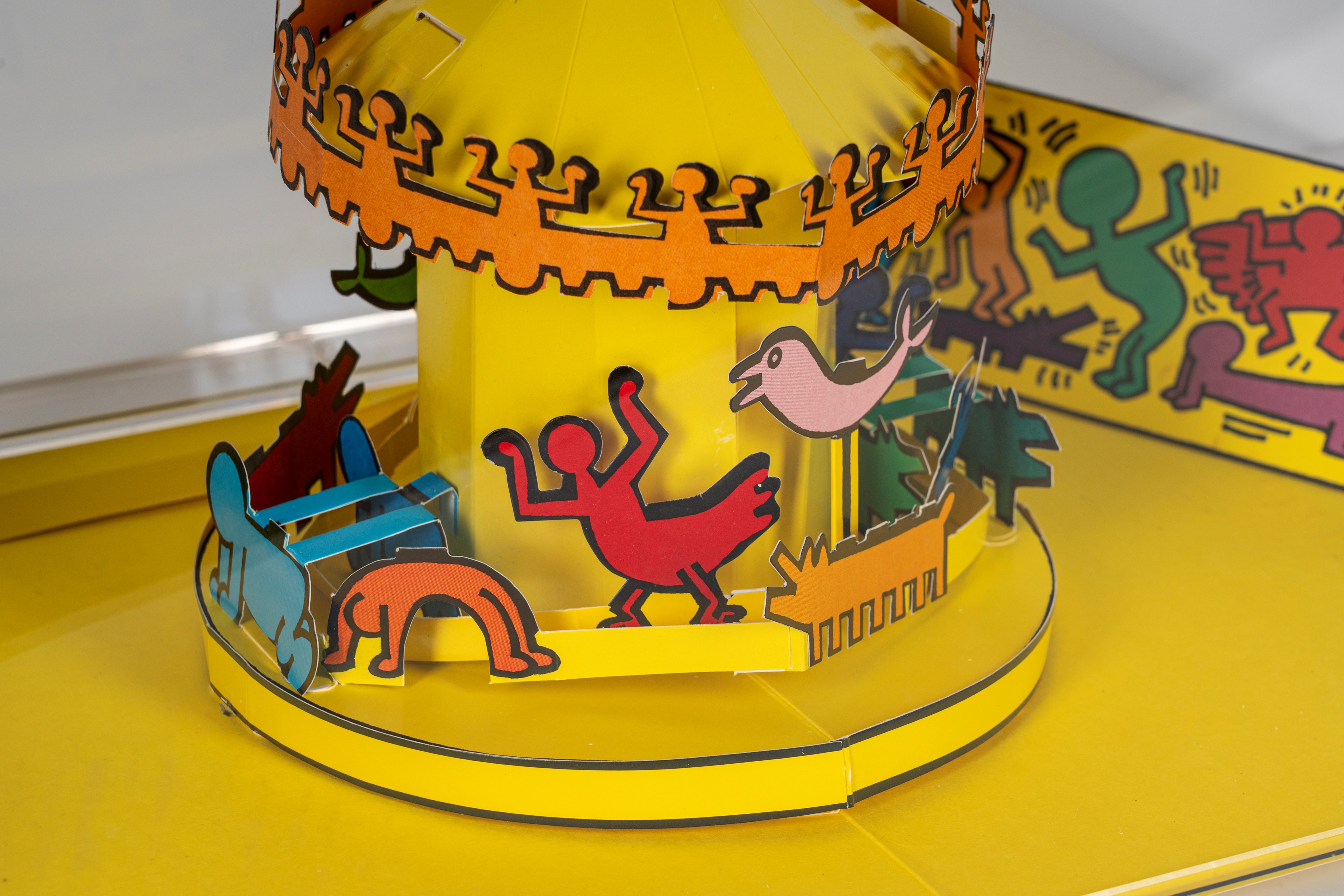 Keith Haring - Luna Luna Karussel: A poetic extravaganza (Pop up 3D), stampa offset a colori sago...