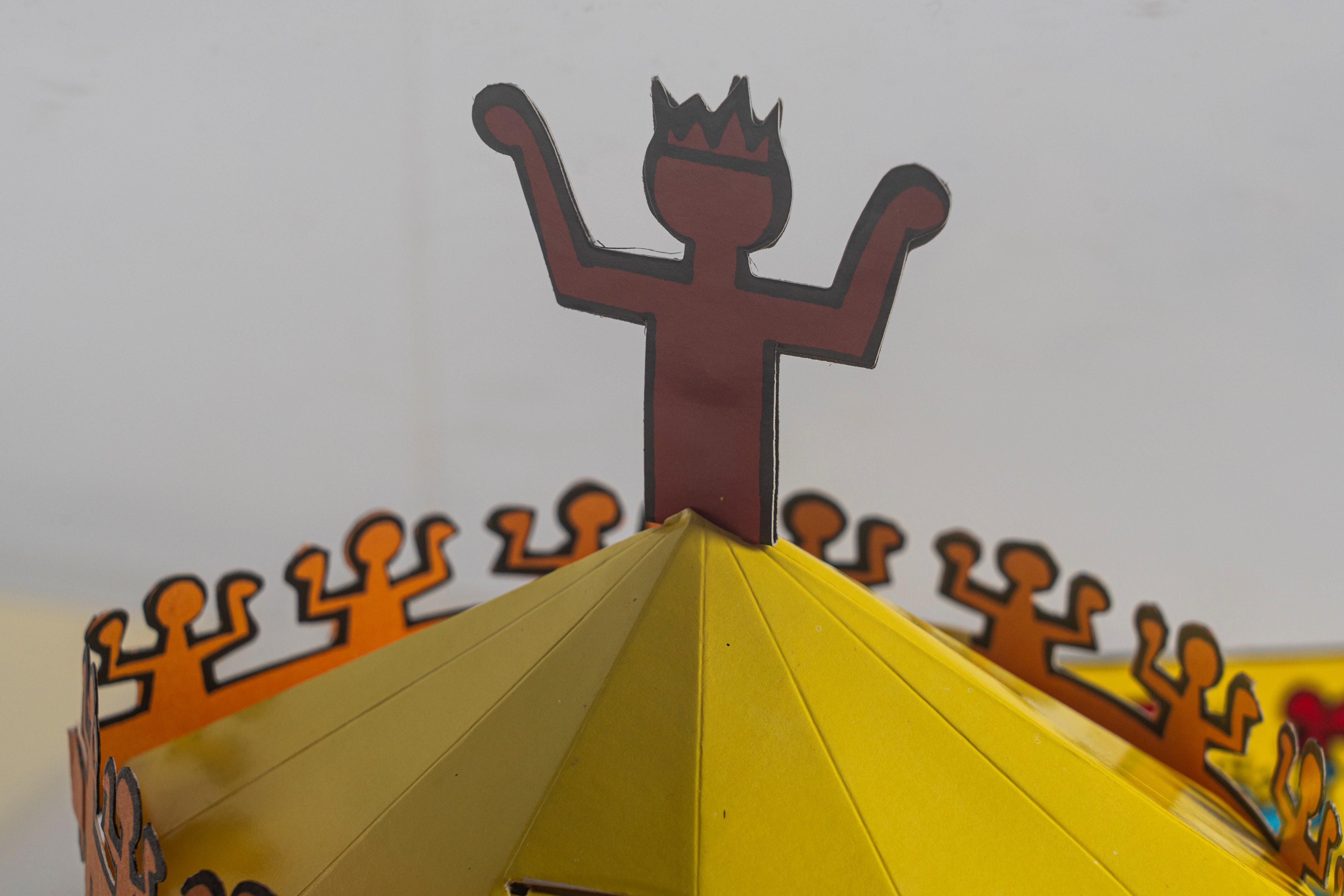 Keith Haring - Luna Luna Karussel: A poetic extravaganza (Pop up 3D), stampa offset a colori sago...