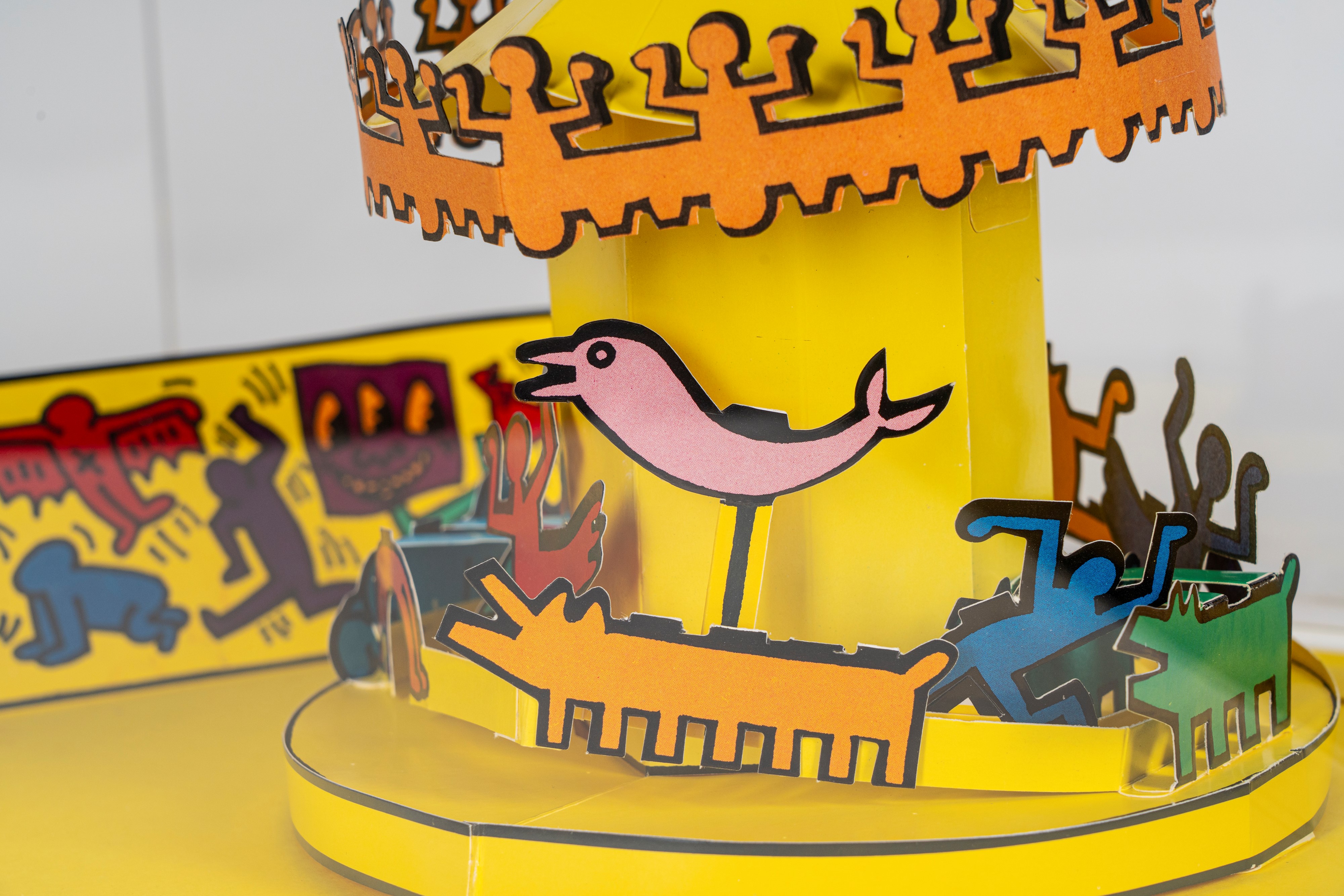 Keith Haring - Luna Luna Karussel: A poetic extravaganza (Pop up 3D), stampa offset a colori sago...