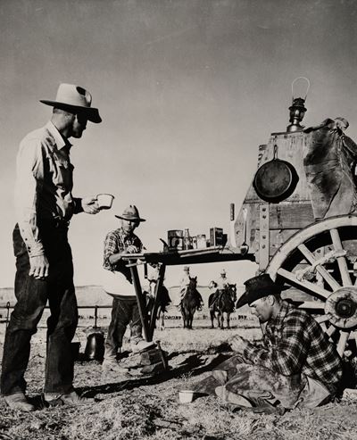 Senza titolo (Vita da cow boys), stampa vintage alla gelatina ai sali d'argento