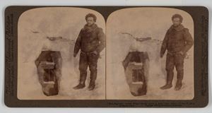 "Fort Maguesia" during Winter - deeply burfed in snow - Cape Sabine, Ellesmere Land