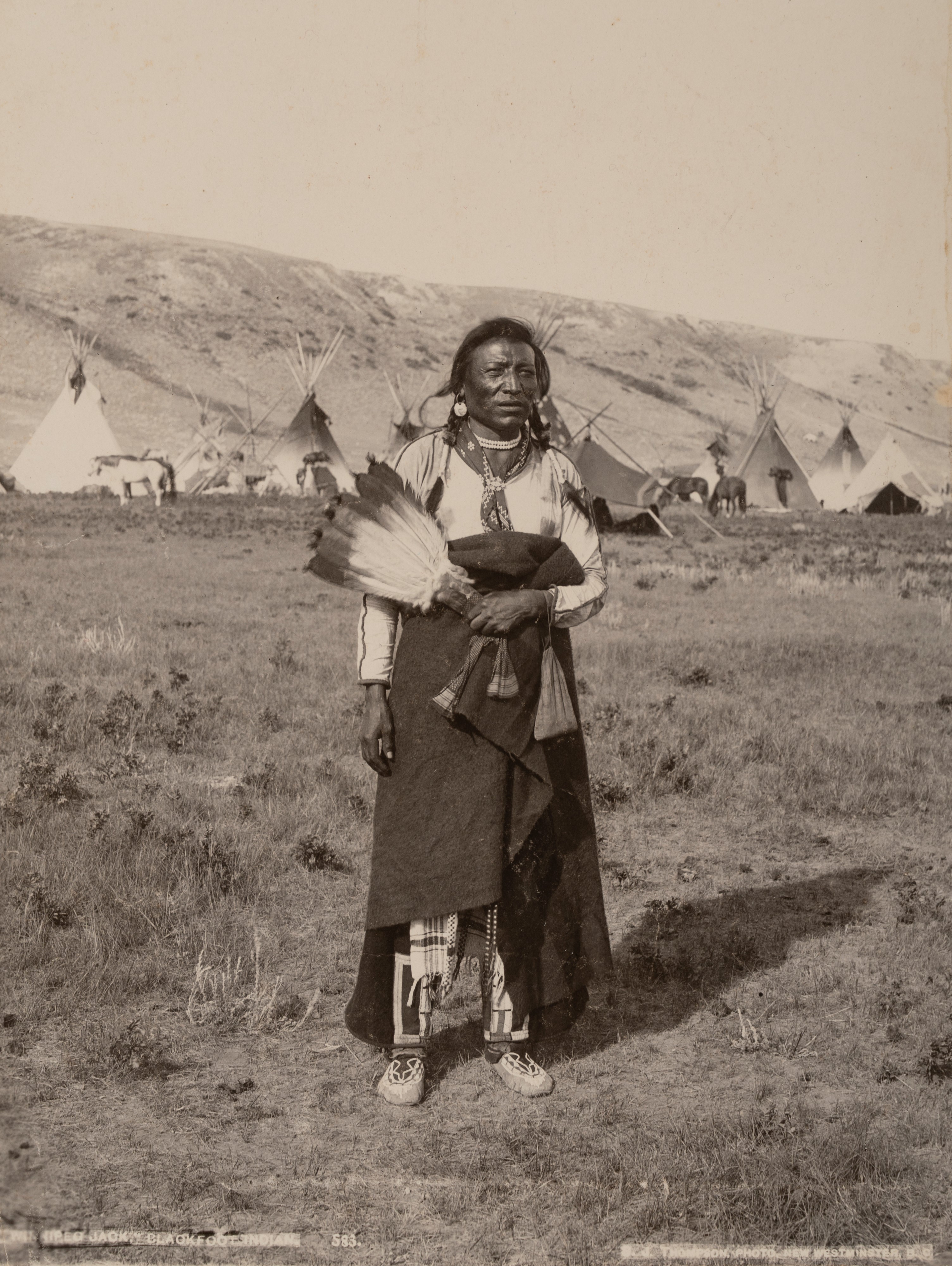 B. J. Thompson - Blackfoot Indian Sun Dance - Due stampe alla gelatina ai sali d'argento