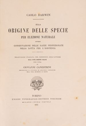 Sulla origine delle specie per elezione naturale