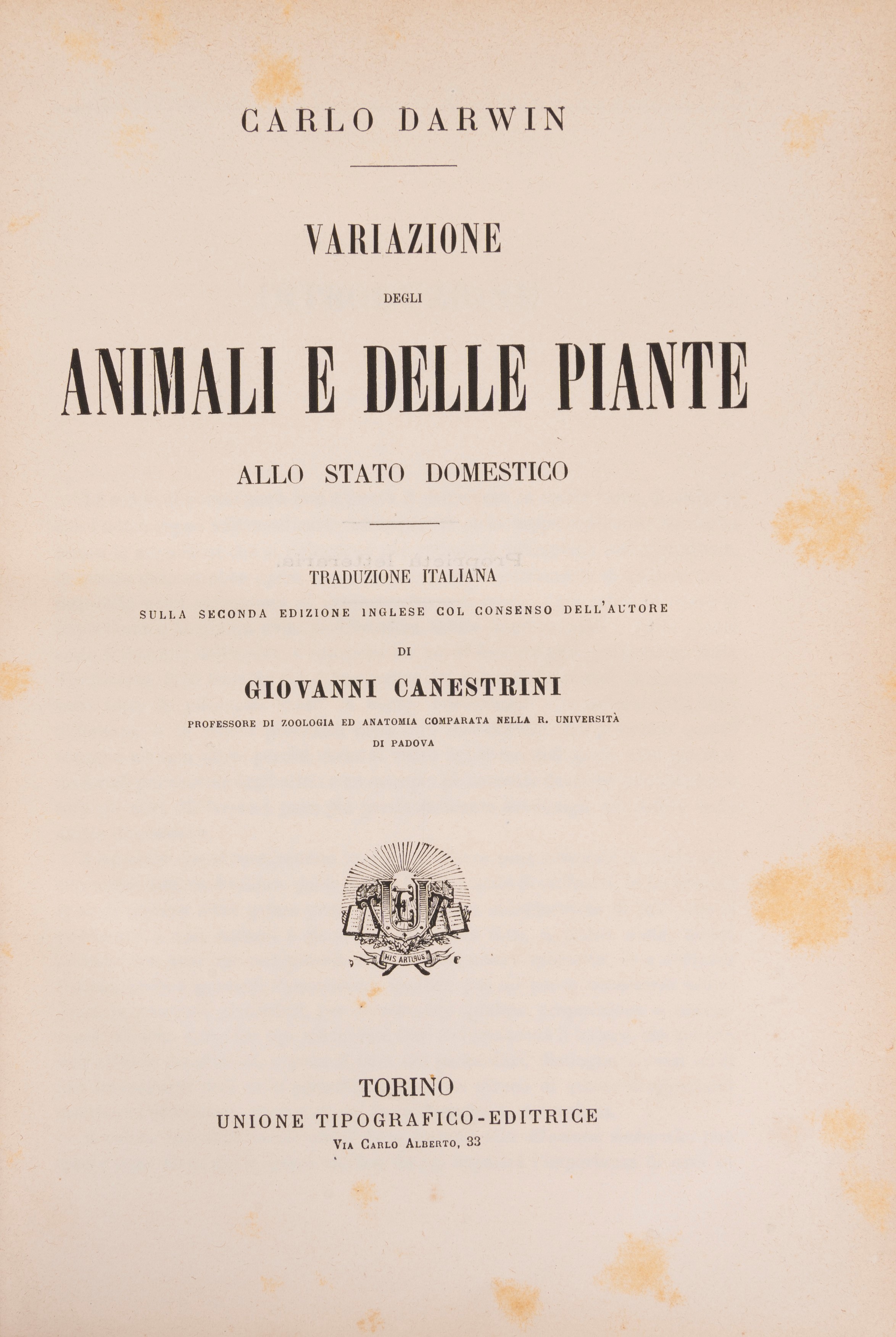 Sulla origine delle specie per elezione naturale