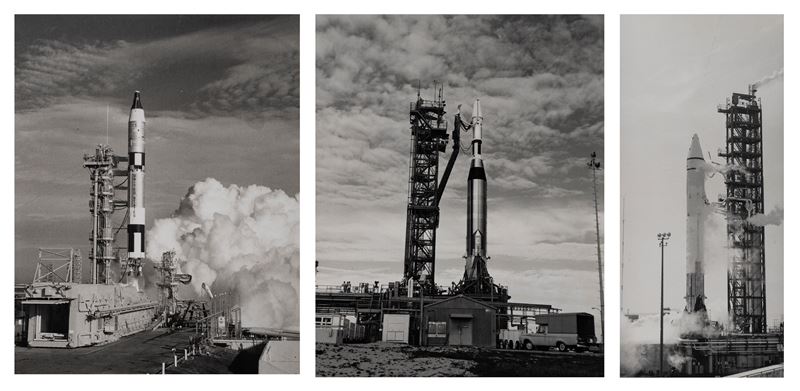 Pre-launch Alert-Ranger "8" ; Gemini VI ; Lift off of Atlas Centaur 6