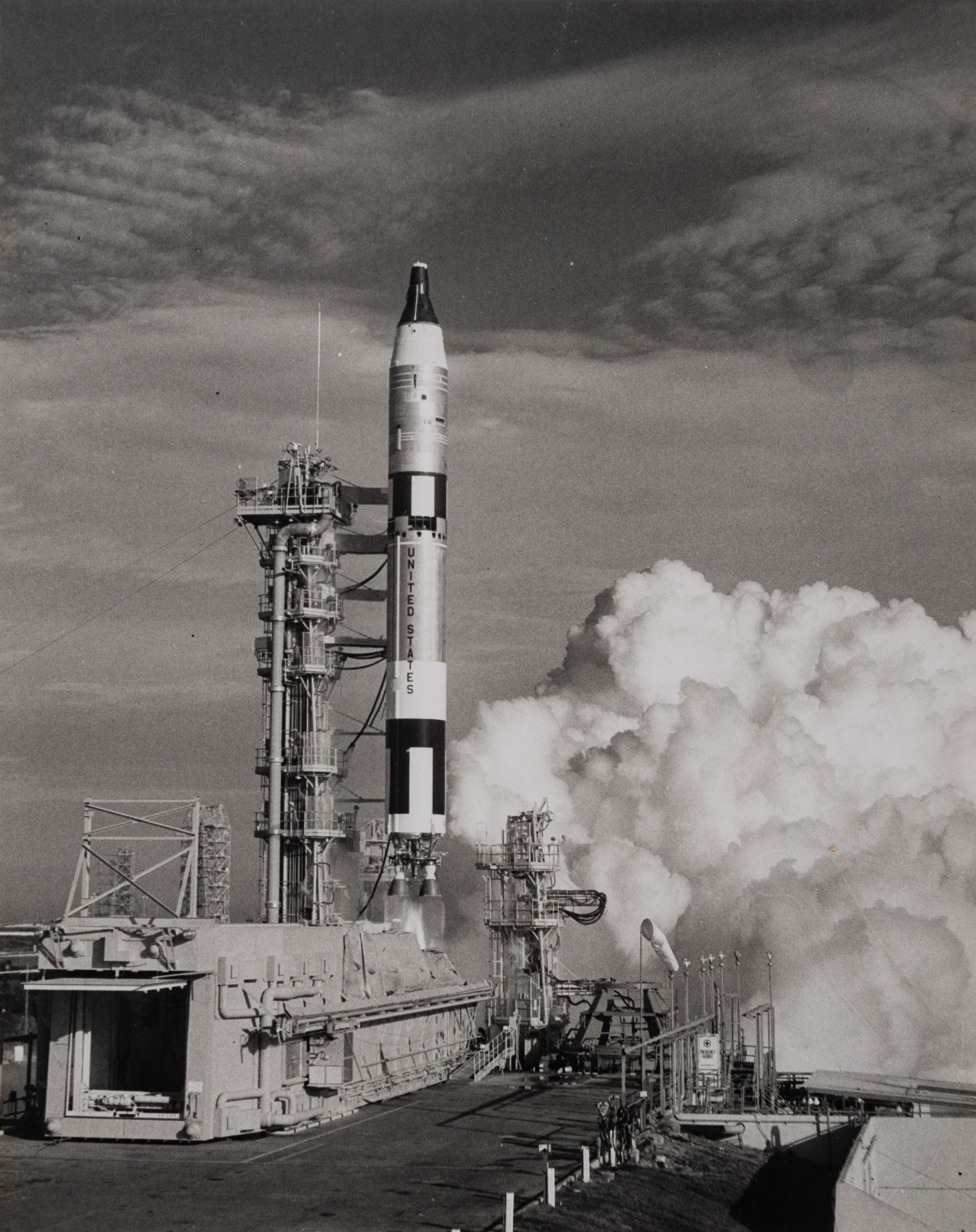 Pre-launch Alert-Ranger "8" ; Gemini VI ; Lift off of Atlas Centaur 6