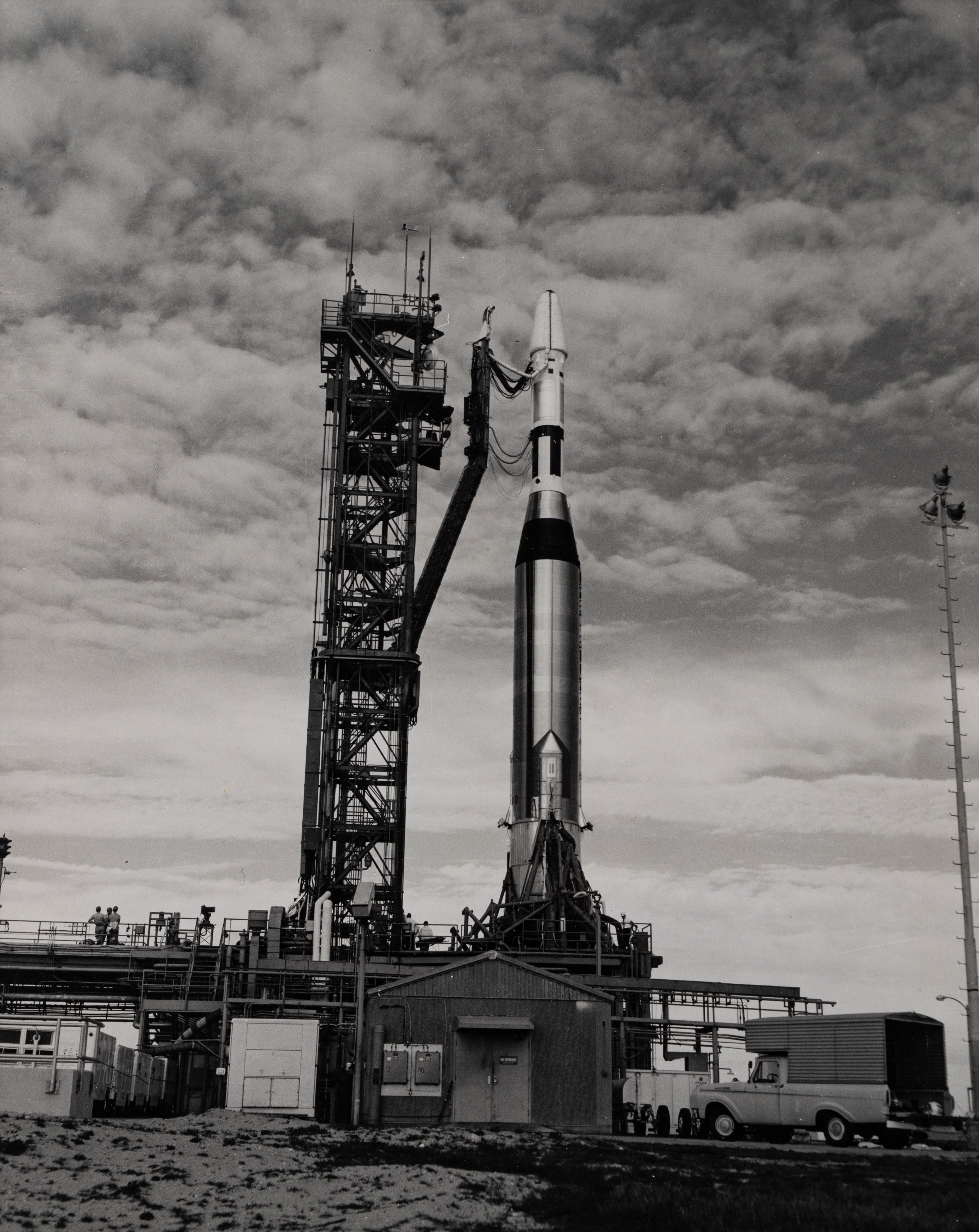 Pre-launch Alert-Ranger "8" ; Gemini VI ; Lift off of Atlas Centaur 6