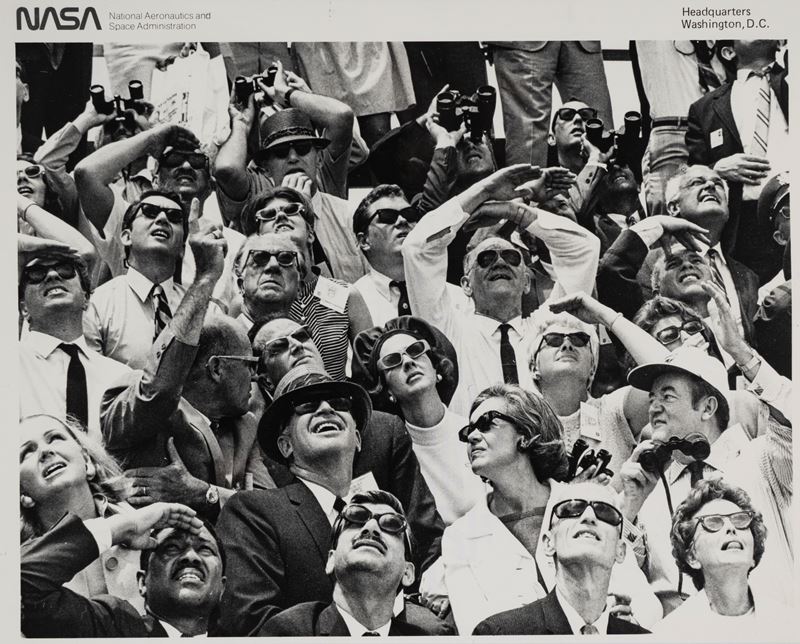Apollo 10 liftoff. Albert Siepert, Re Baudouin and Queen Fabiola, Hubert Humphrey, Emil Mosbacher...