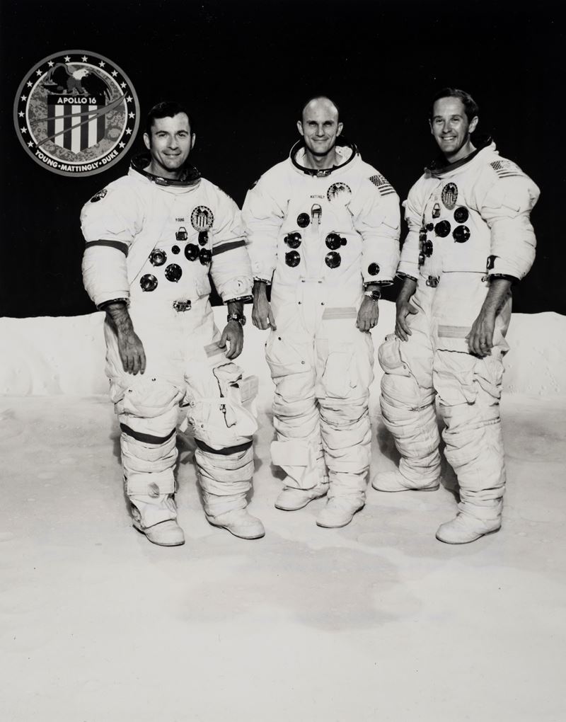 Crew members Apollo 16, Kennedy Space Center, Florida