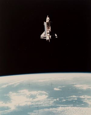 Challenger view from Space Shuttle Challenger