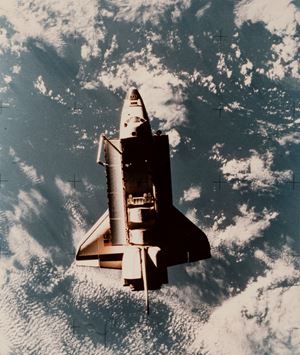 Challenger view from Space Shuttle Challenger
