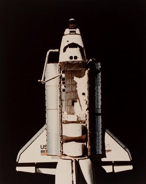 Challenger view from Space Shuttle Challenger