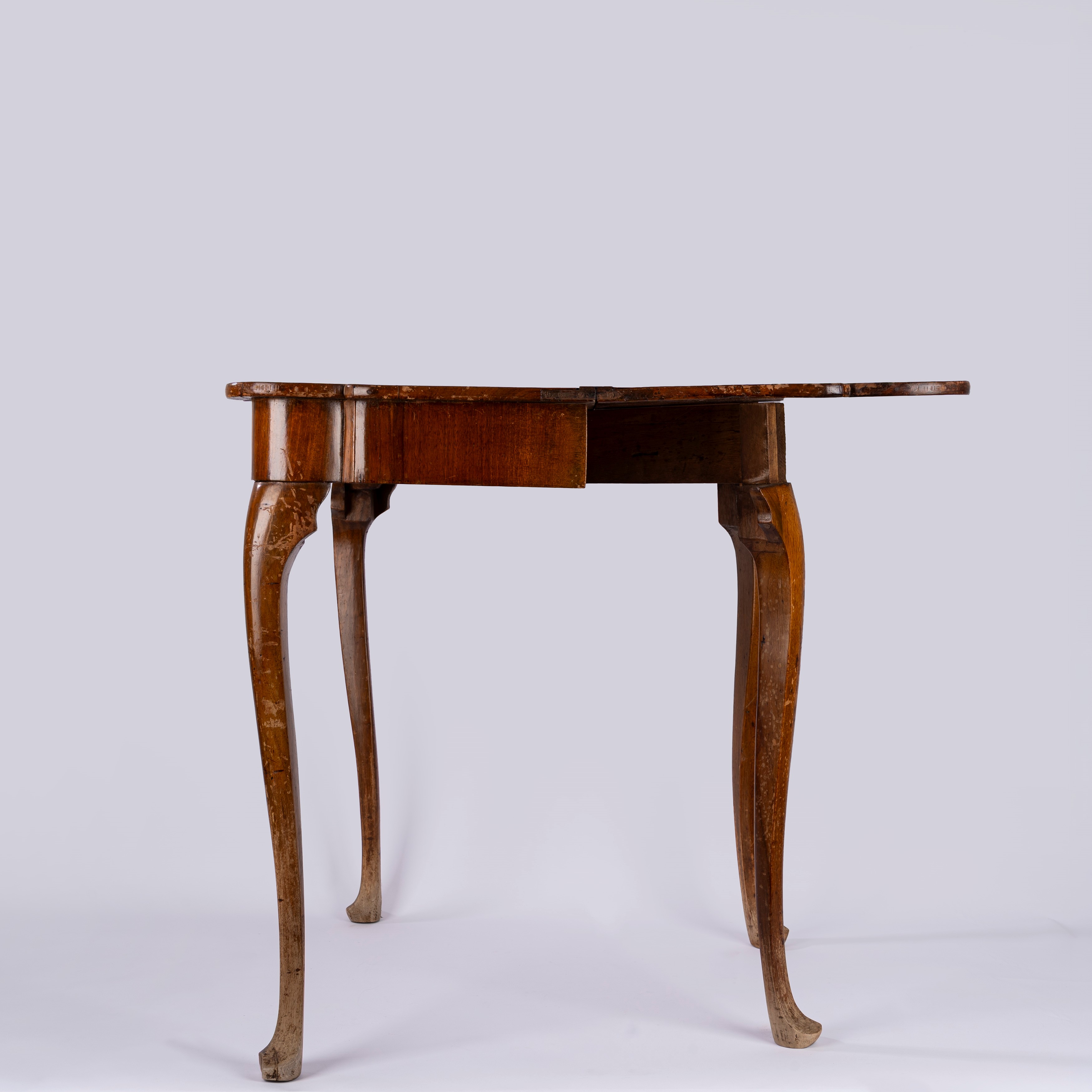 Tavolino da gioco in stile settecentesco, piano a libro, secolo XIX