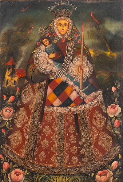 Madonna con Bambino, olio su tela