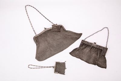 Borsette in argento e metallo argentato, Italia, inizio XX secolo