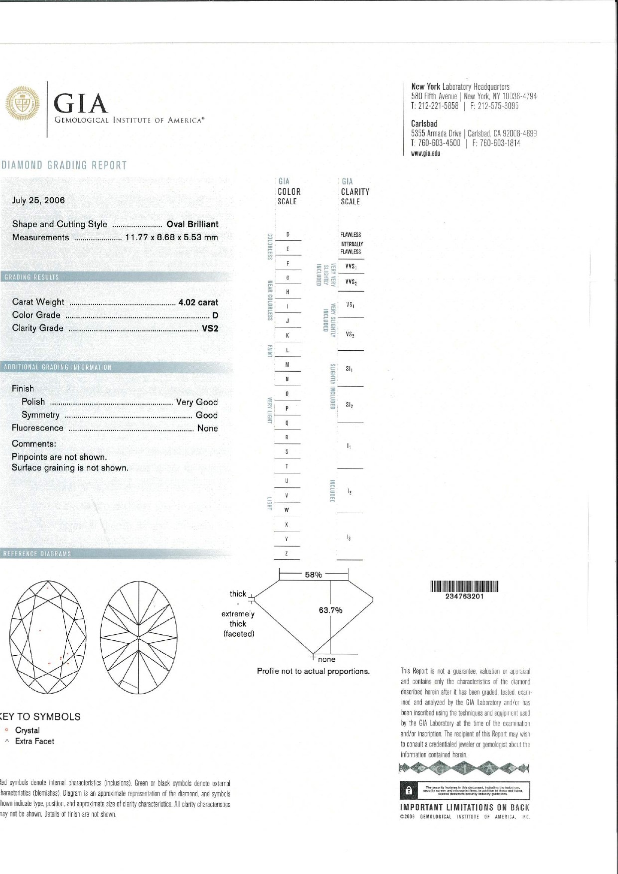 Anello in platino con diamanti ovali e tapered (certificati GIA e Bulgari)