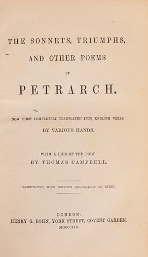The sonnets, Triumphs, and other poems of Petrarch