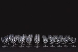 Servizio di bicchieri in vetro di Murano