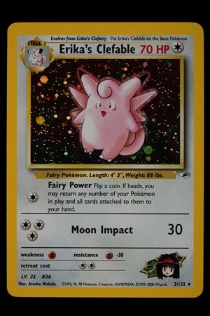 Erika&rsquo;s Clefable Gym Heroes Holo English - RAW