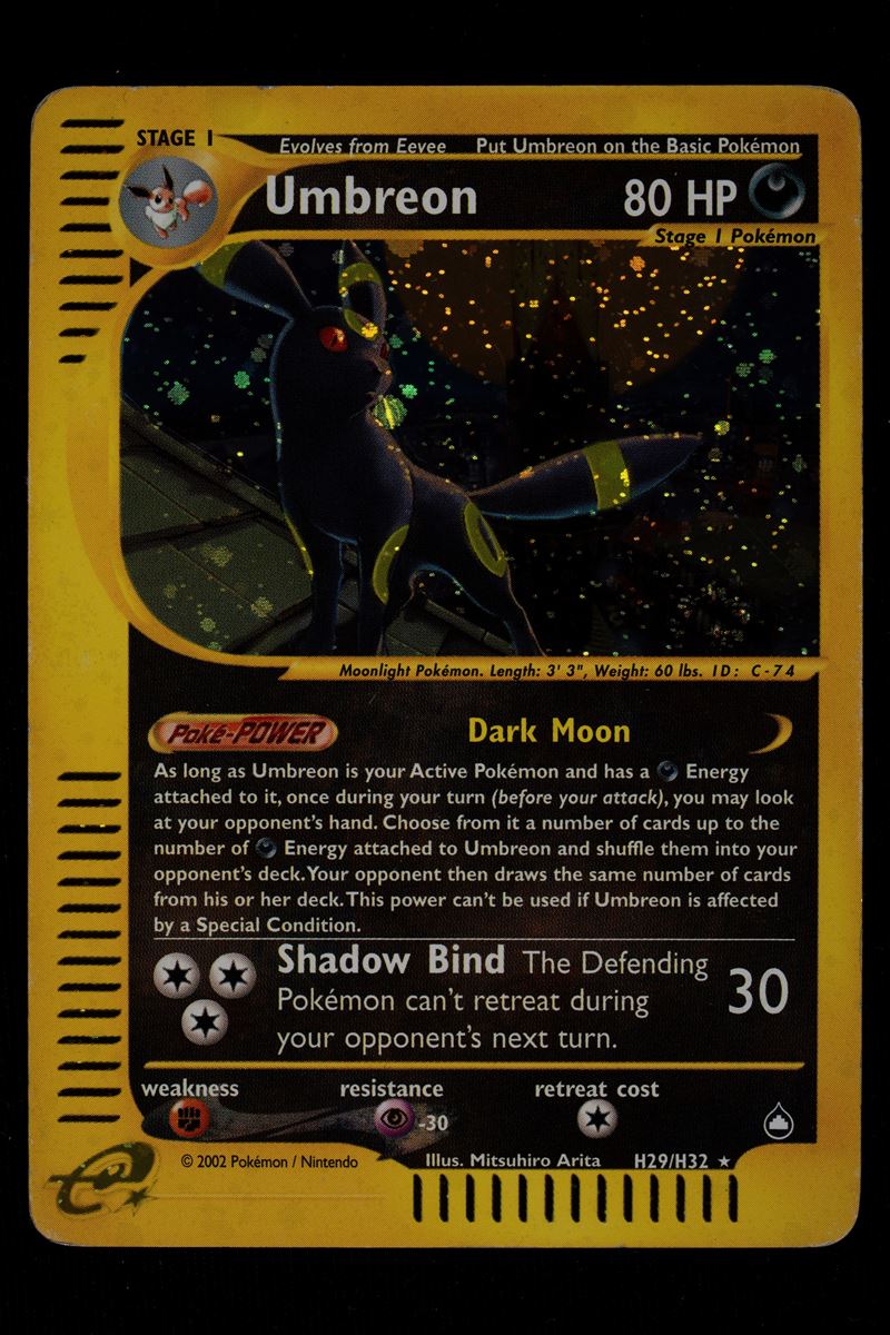 Umbreon Aquapolis Holo English - RAW (Light Played)