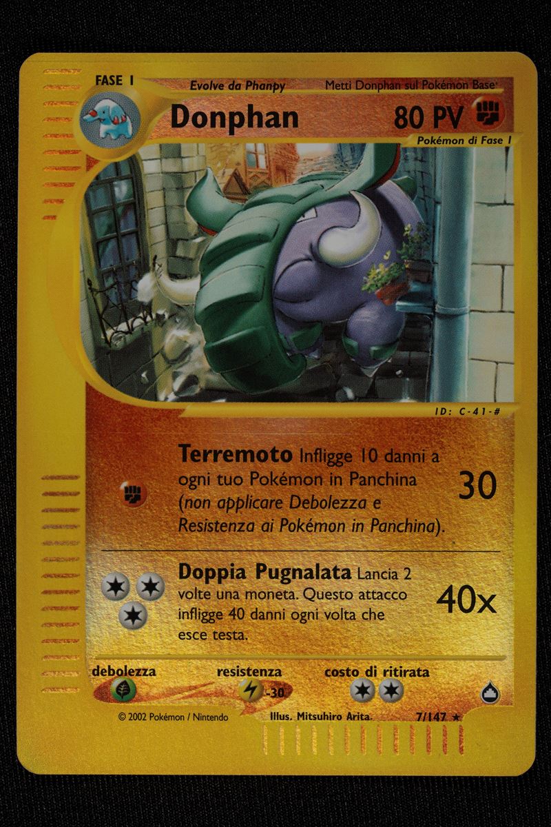 Donphan Reverse Holo Aquapolis Italian - RAW