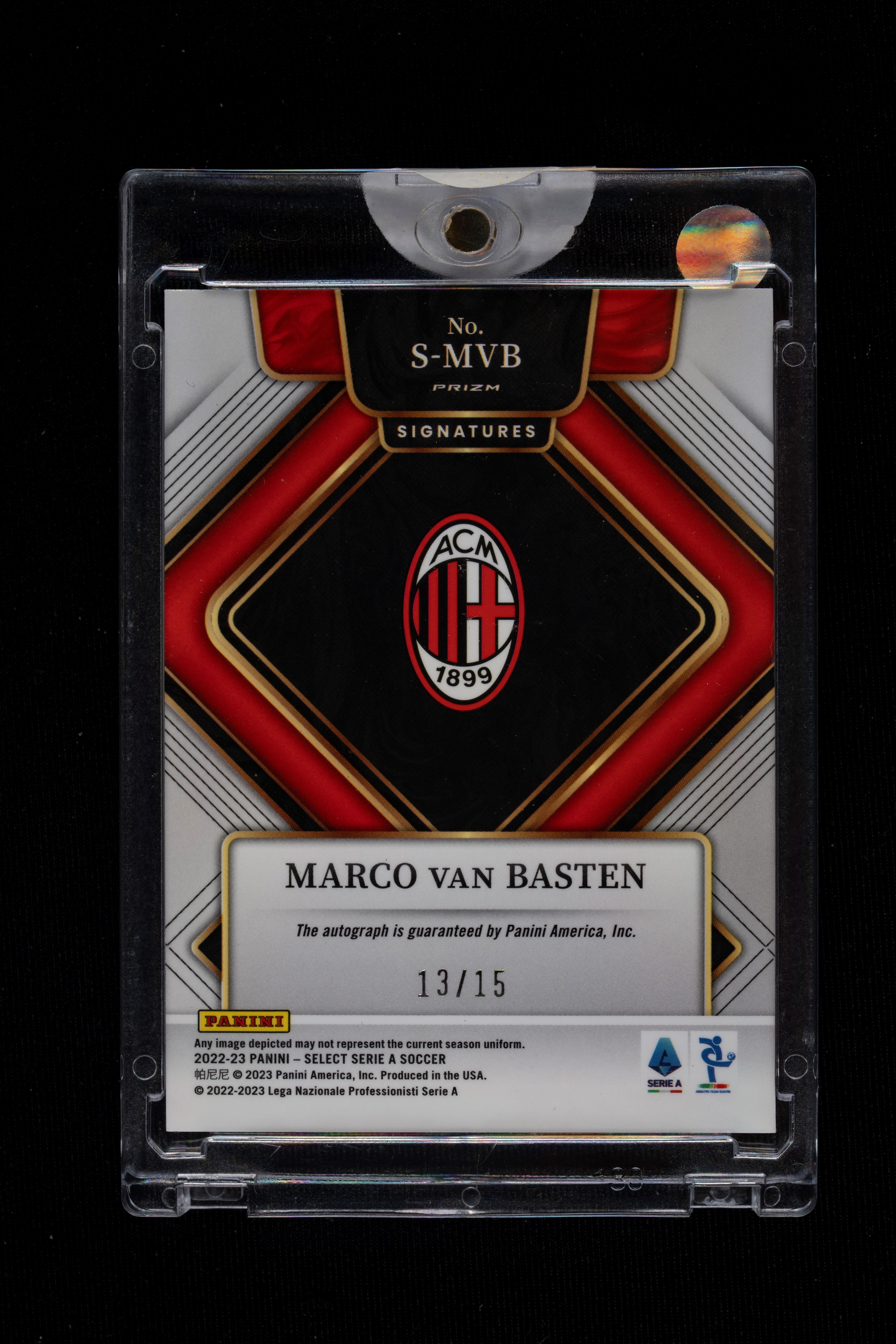 Card autografata - Milan - Panini Select Serie A 2022/23 – Numerata su 15
