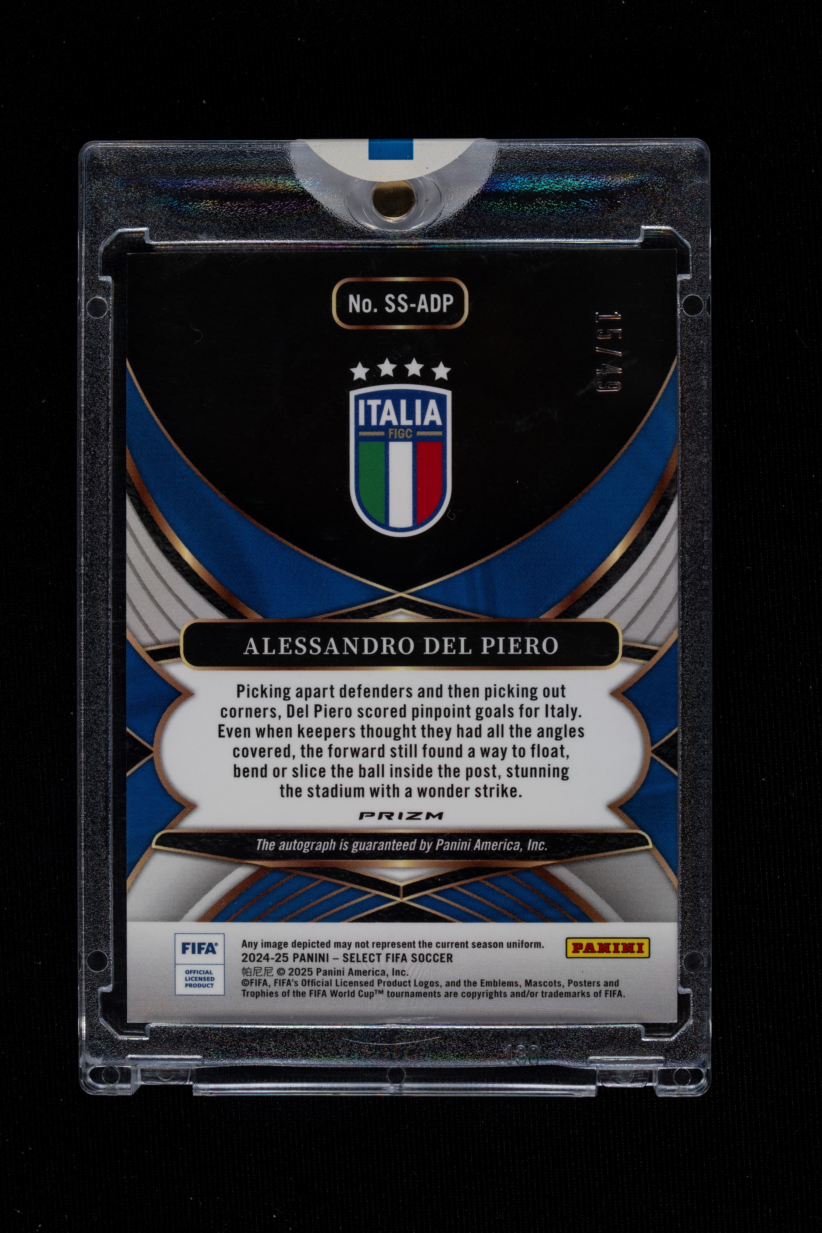 Card autografata - Italia - Panini Select Fifa 2024/25 - Numerata su 49