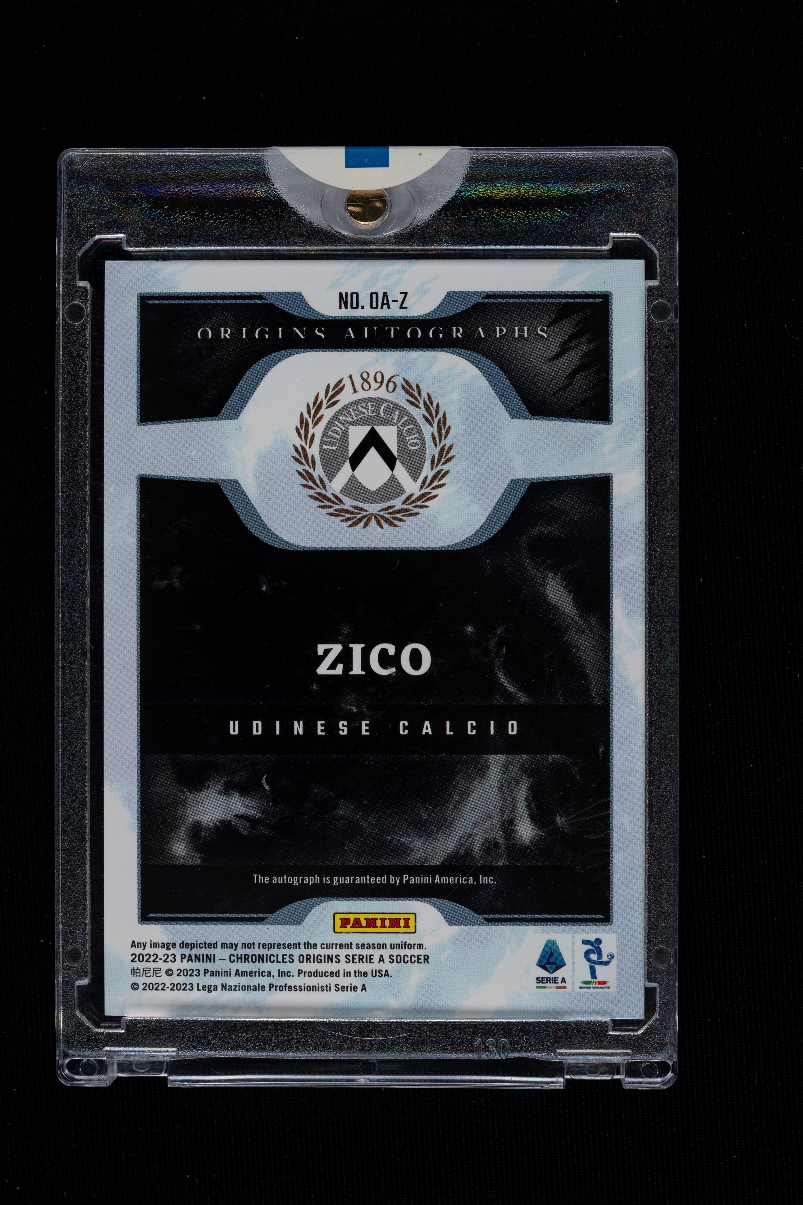 Card autografata - Udinese - Chronicles Origins Serie A 2022/23 - Numerata su 44