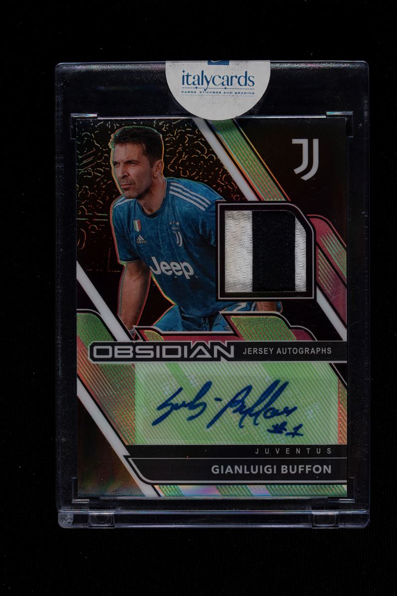 Card autografata - Juventus - Panini Obsidian Soccer 2020/21 - Numerata su 7
