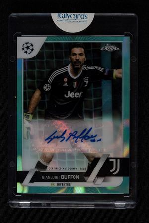 Card autografata - Juventus - Topps Chrome Uefa Club Competitions 2022/23 - Aqua Lava