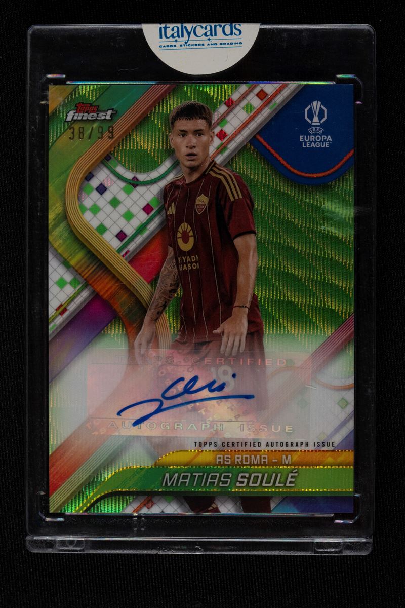 Card autografata - Roma - Topps Finest Uefa Club Competitions 2024/25 - Numerata su 99
