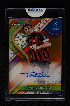 Card autografata - Milan - Topps Finest Uefa Club Competitions 2024/25- Numerata su 50