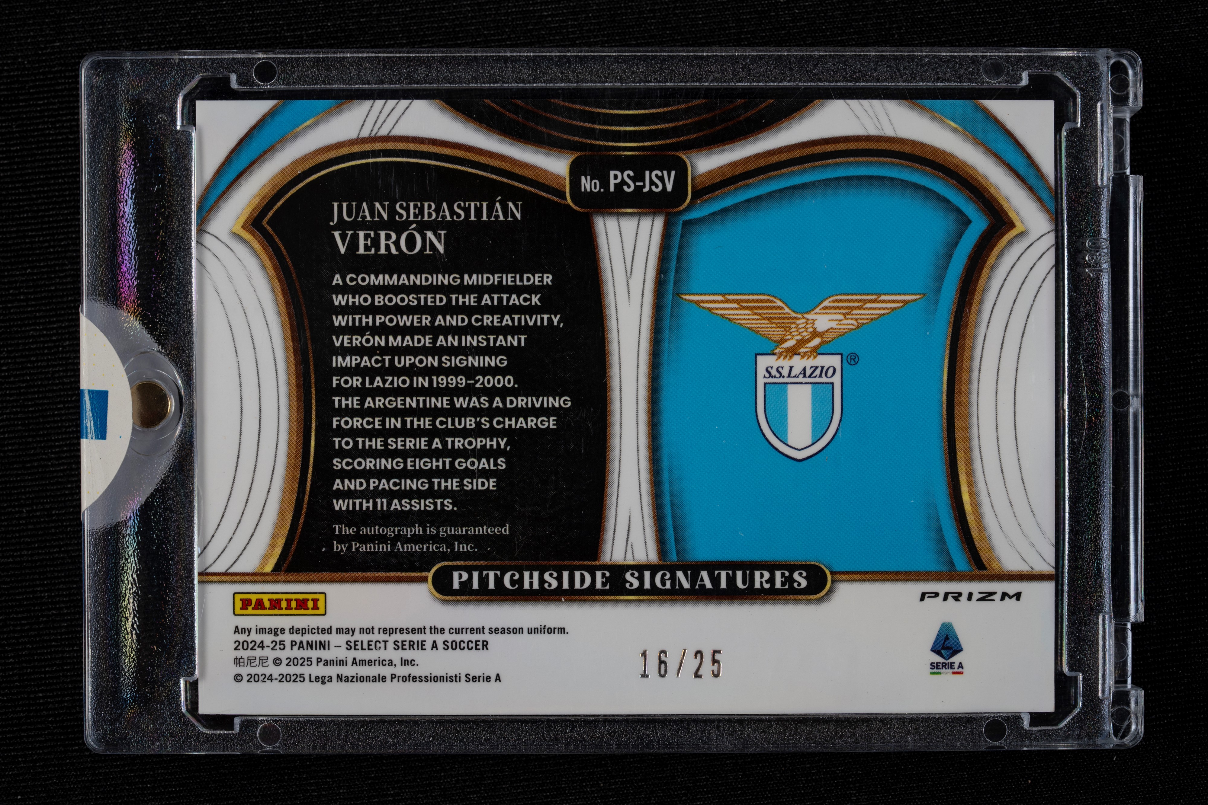 Card autografata - Lazio - Panini Select Serie A 2024/25 - Numerata su 25