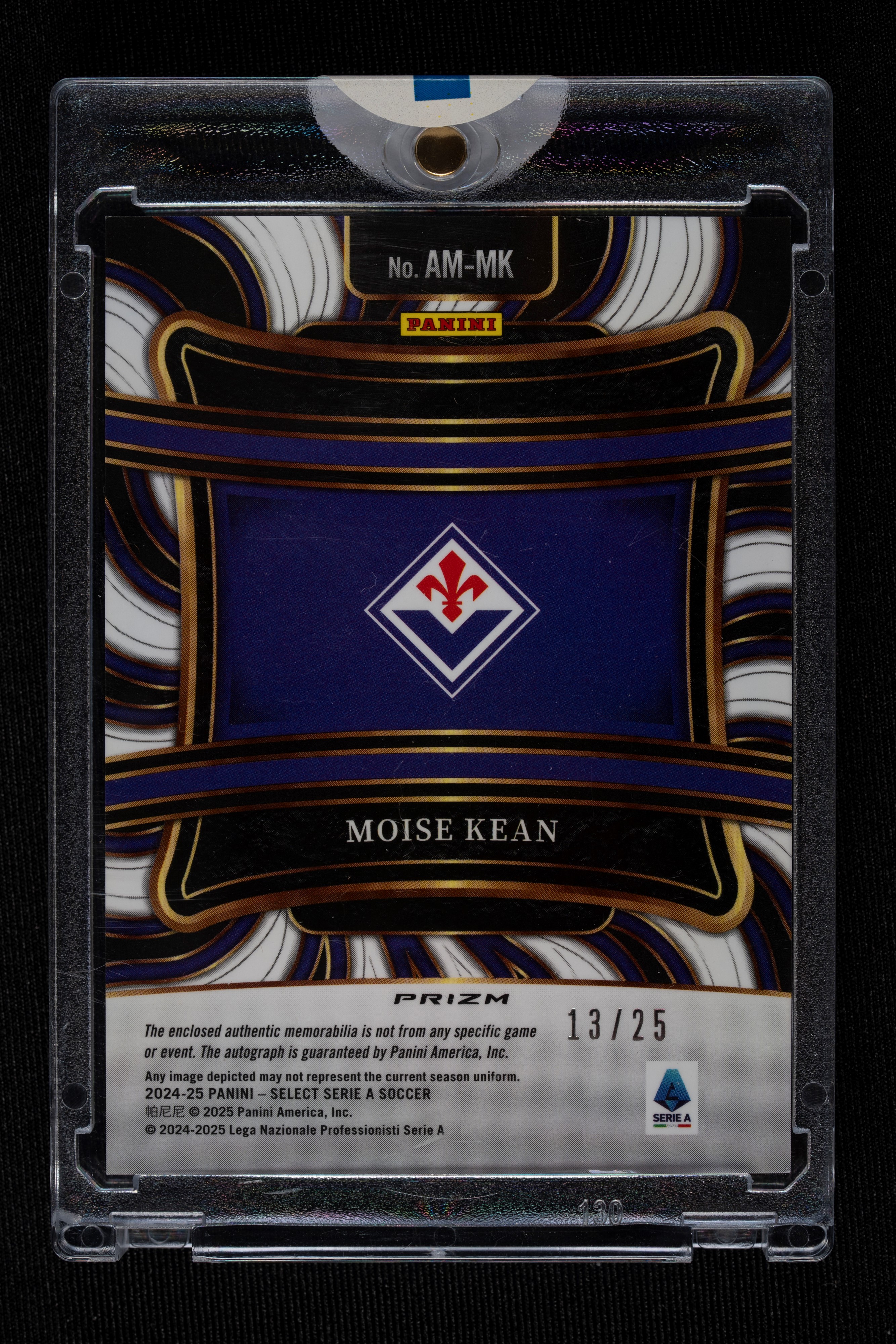 Card autografata - Fiorentina - Panini Select Serie A 2024/25 - Numerata su 25