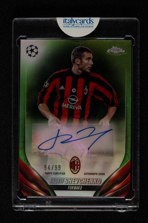 Card autografata - Milan - Topps Chrome Uefa Club Competitions 2022/23 - Numerata su 99