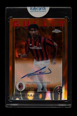 Card autografata - Milan - Topps Chrome Uefa Club Competitions 2024/25 - Numerata su 25