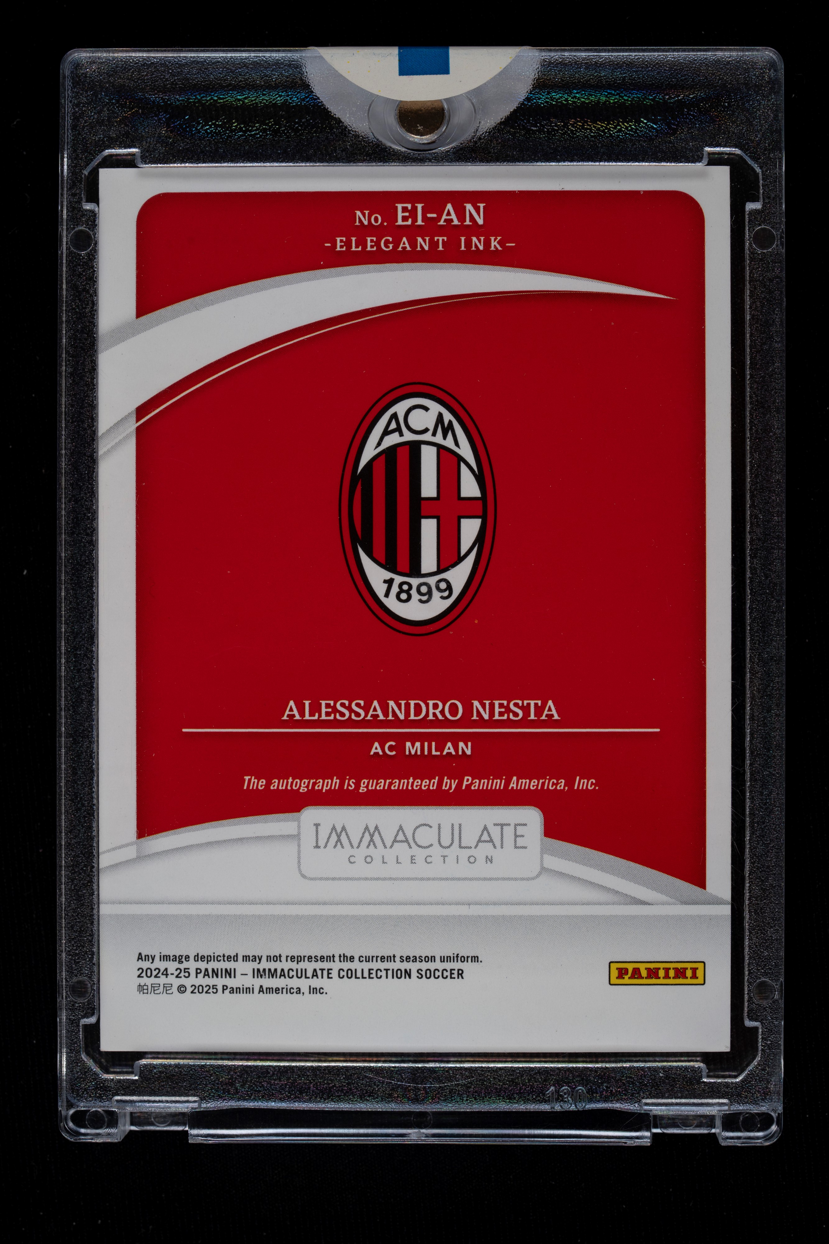 Card autografata - Milan - Panini Immaculate collection soccer Elegant Ink 2024/25 - Numerata su ...