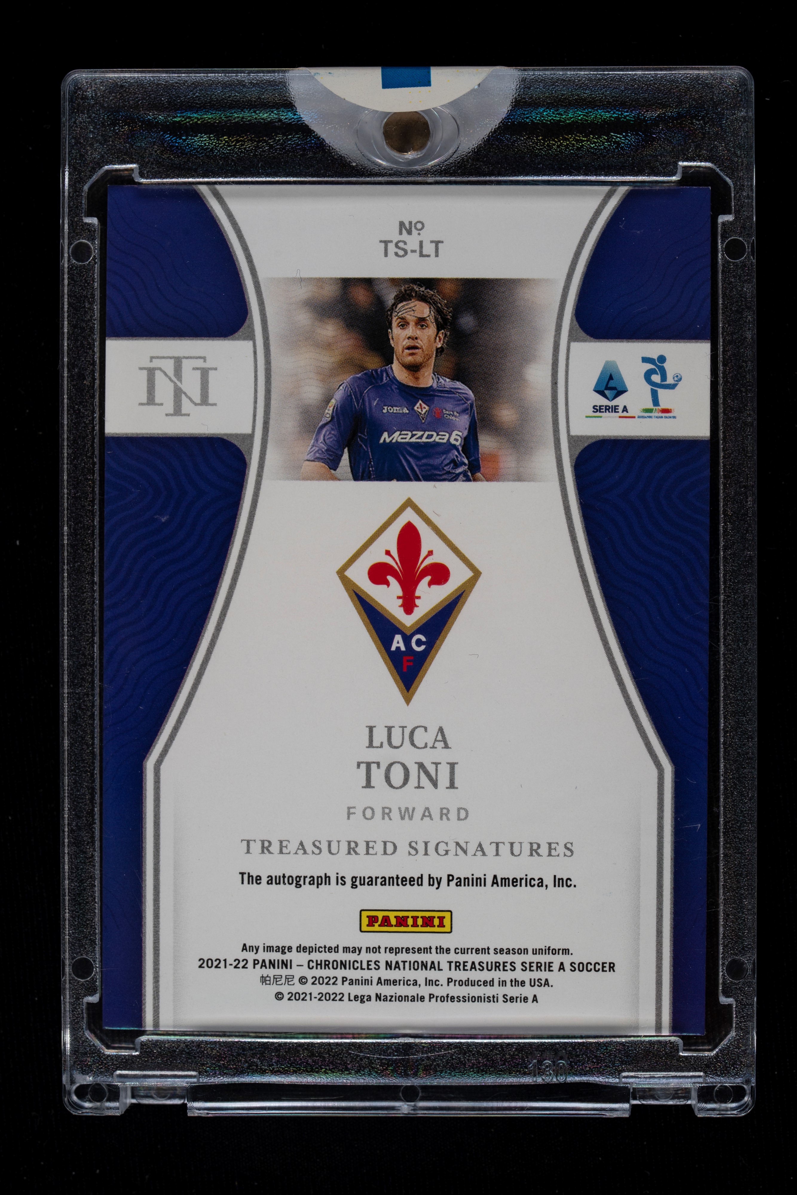 Card autografata - Fiorentina - Panini Chronicles National Treasures 2021/22 - Numerata su 99