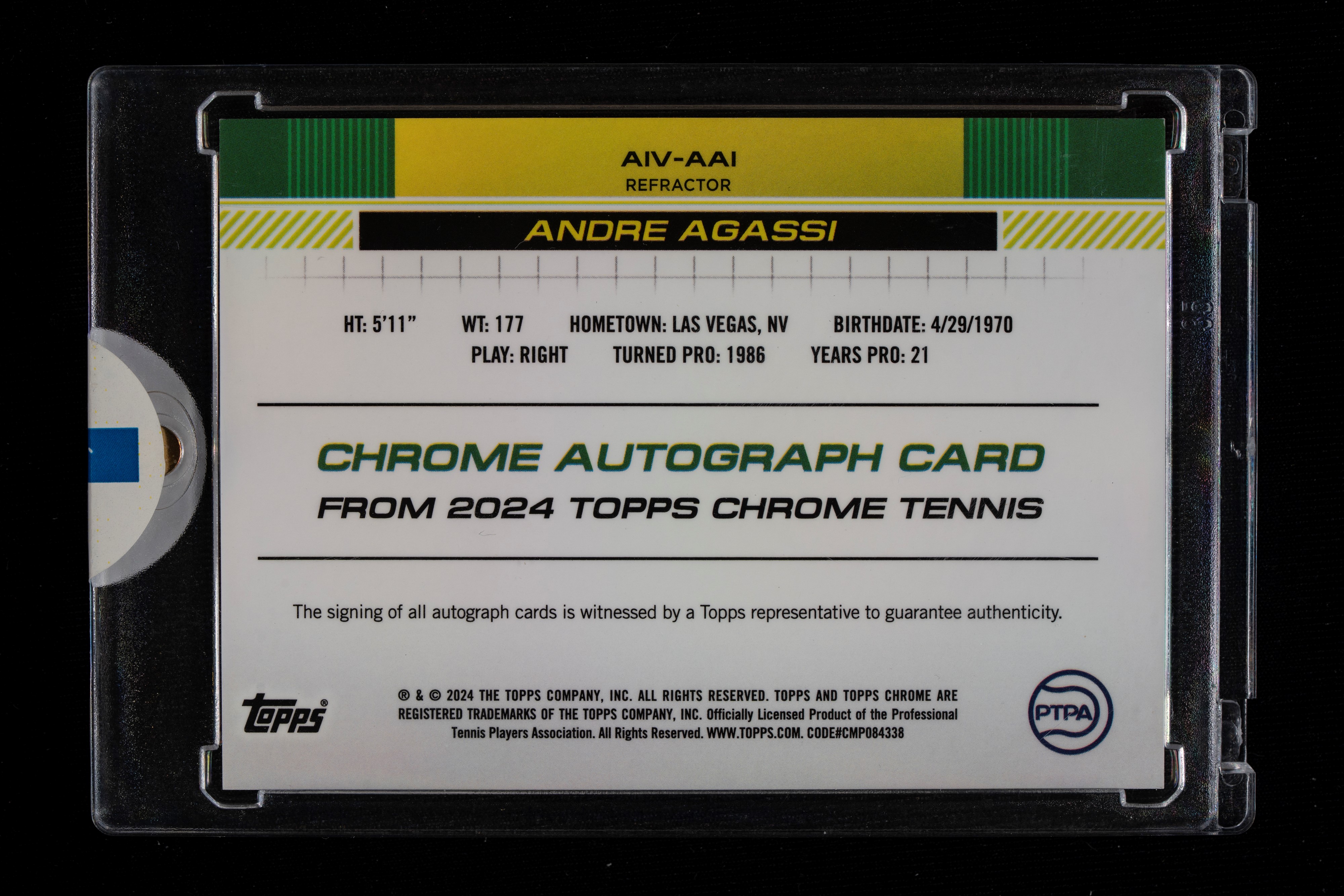Card autografata - Topps Chrome Tennis - 2024 - Numerata su 99
