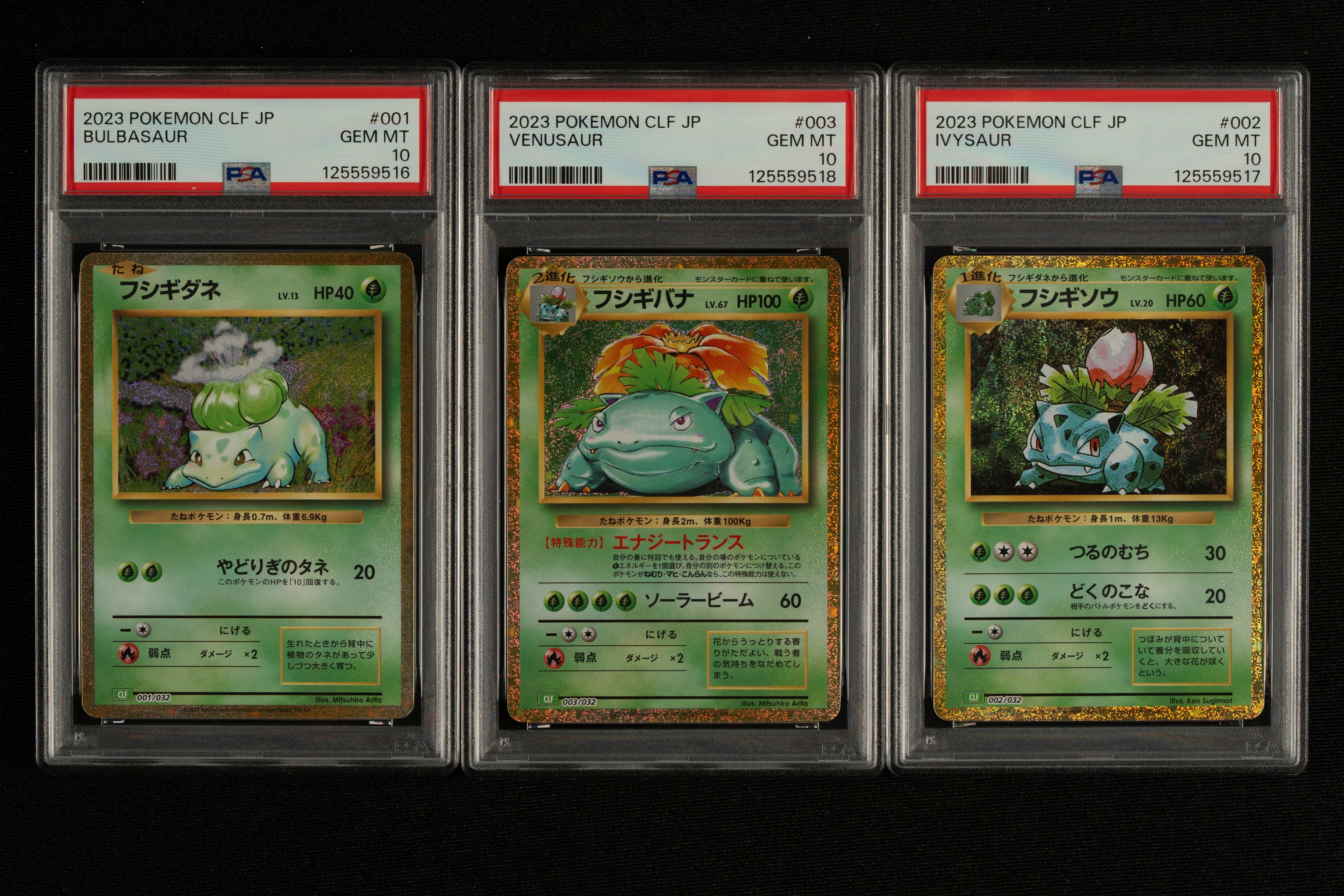 Pokémon - Bulbasaur, Ivysaur, and Venosaur - PSA10 - Pokemon
