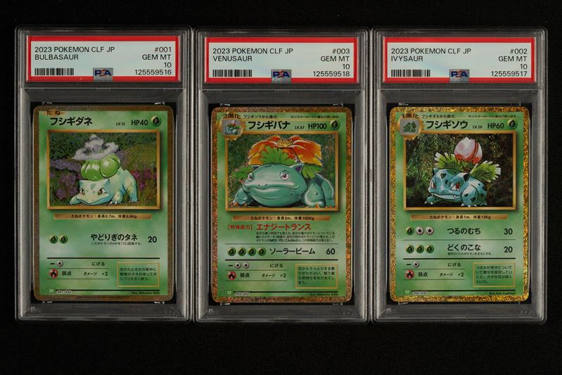 Bulbasaur, Ivysaur e Venosaur - PSA10 - Seriale sequenziale della collezione celebrativa Pokemon ...