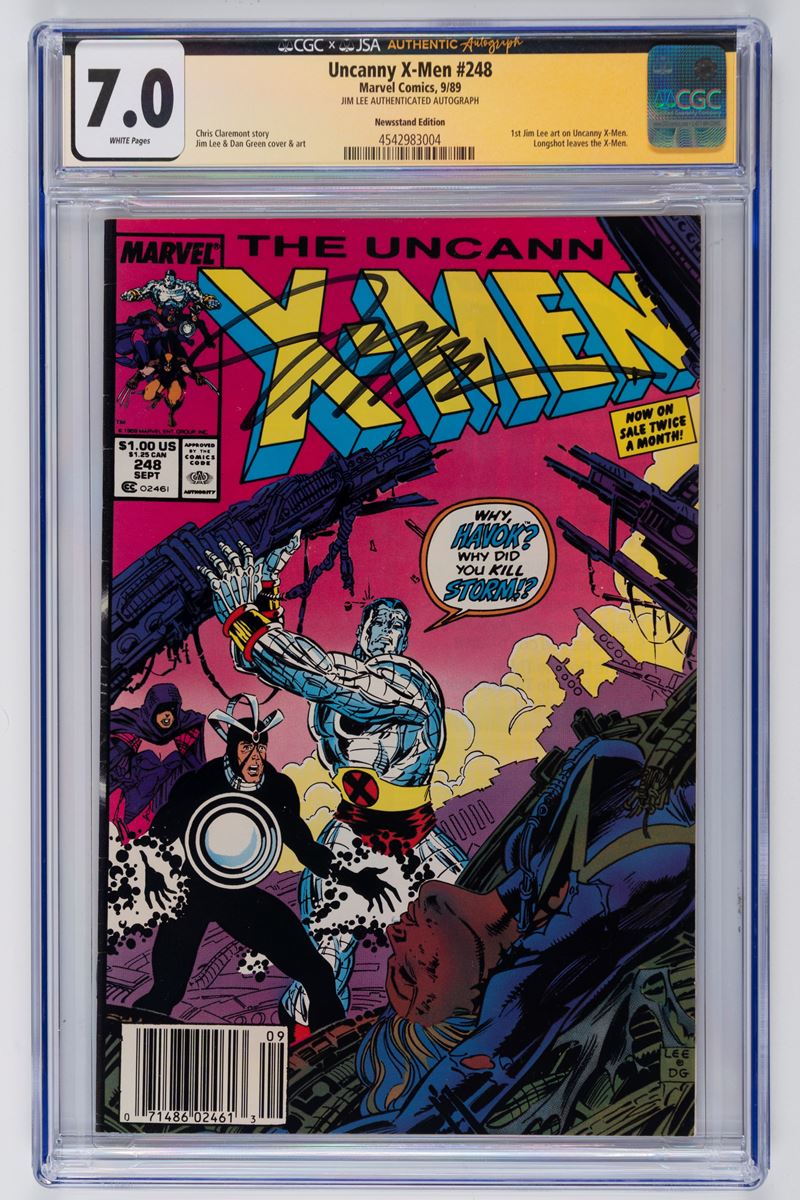 Fumetto gradato - Autografato - Uncanny X-Men #248 (1989) - CGC 7.0