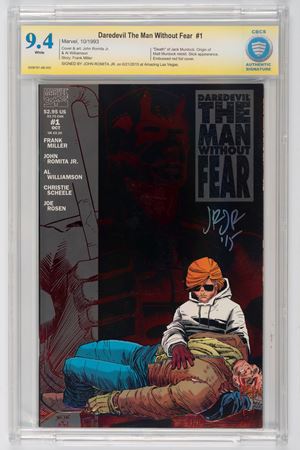 Fumetto gradato - Autografato - Daredevil The Man Without Fear # 1 - CBCS 9.4