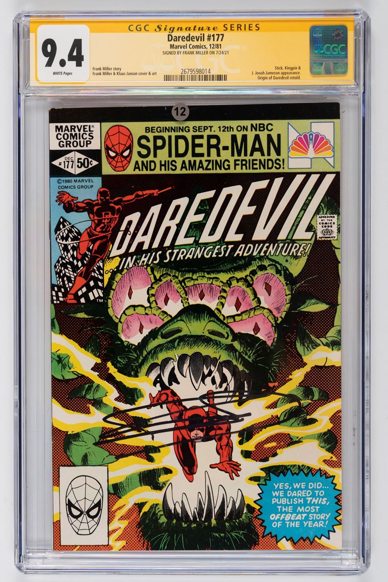 Fumetto gradato - Autografato - Daredevil #177 - CGC 9.4 - Marvel