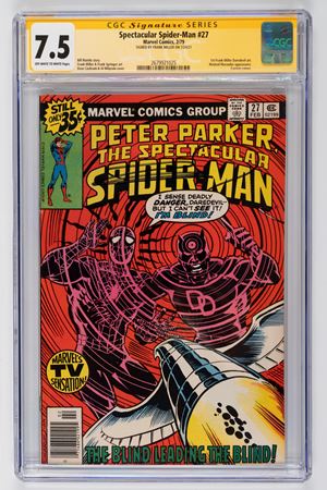 Fumetto gradato - Autografato - The Spectacular Spider-Man #27 - CGC 7.5