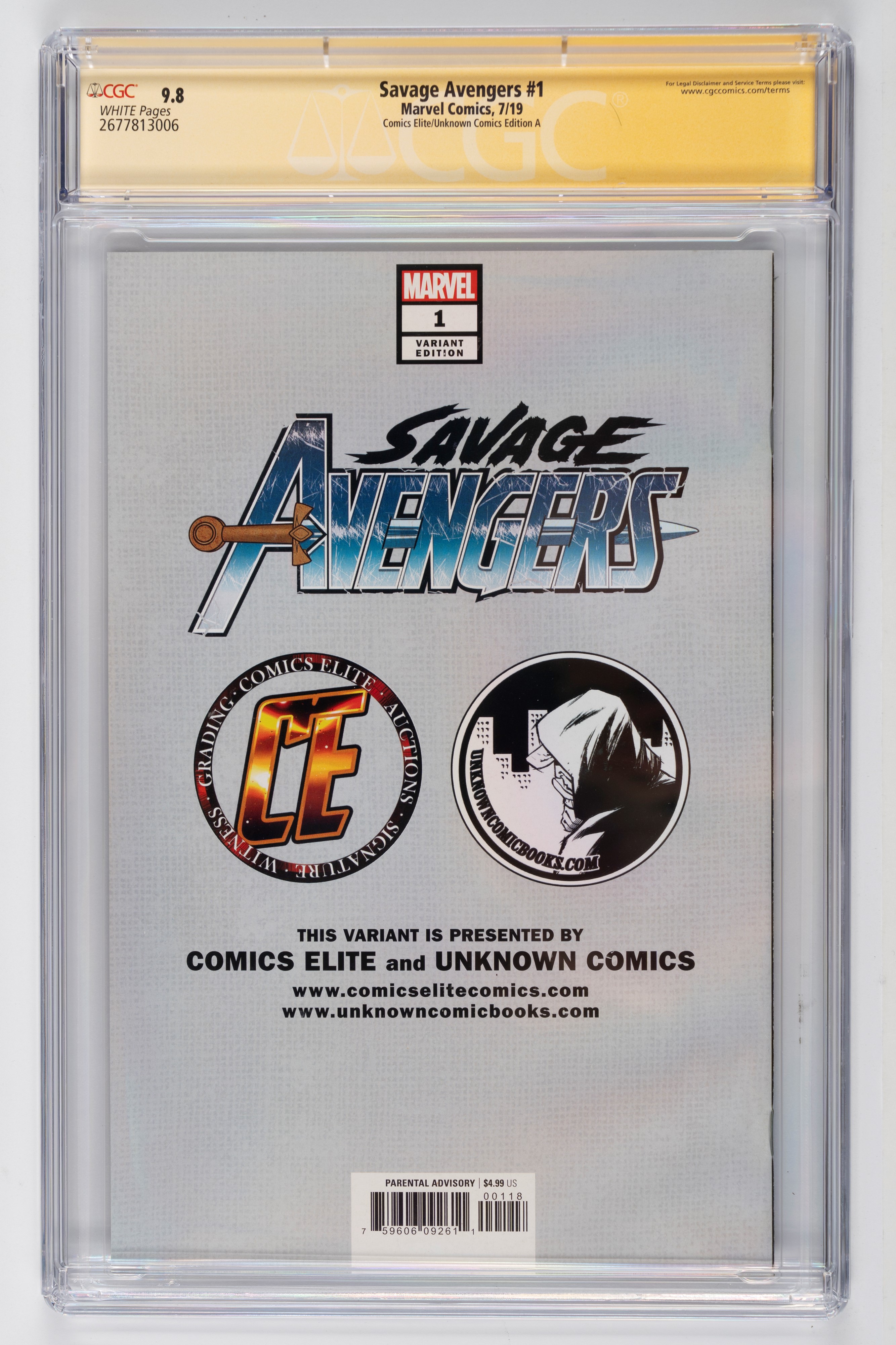 Fumetto gradato - Autografato - Savage Avengers #1 - Marvel - CGC 9.8